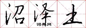 沼泽土怎么写好看