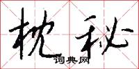 枕秘怎么写好看