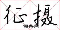 征摄怎么写好看