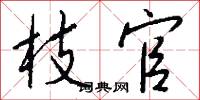 枝官怎么写好看