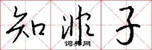知非子怎么写好看