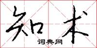 知术怎么写好看