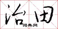 治田怎么写好看
