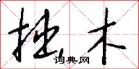 拙木怎么写好看