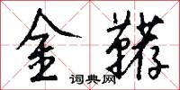 金鞯怎么写好看