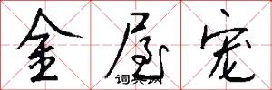 金屋宠怎么写好看