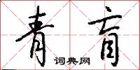 青盲怎么写好看