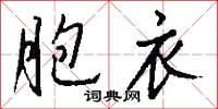 胞衣怎么写好看