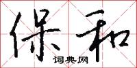 保和怎么写好看