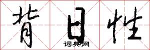 背日性怎么写好看