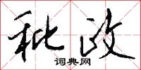 秕政怎么写好看