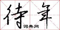 待年怎么写好看