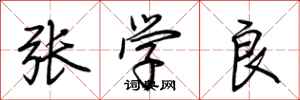 张学良怎么写好看