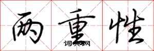 两重性怎么写好看