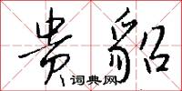 贵貂怎么写好看