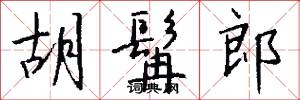 胡髯郎怎么写好看