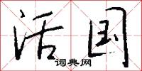 活国怎么写好看