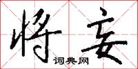 将妄怎么写好看