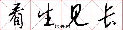 看生见长怎么写好看
