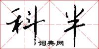 科半怎么写好看