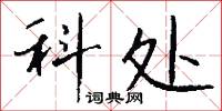 科处怎么写好看