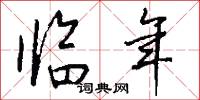 临年怎么写好看