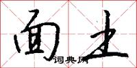 面土怎么写好看