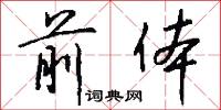 前体怎么写好看