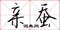 亲蚕怎么写好看