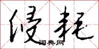 侵耗怎么写好看