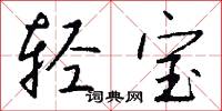 轻宝怎么写好看