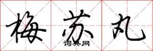 梅苏丸怎么写好看