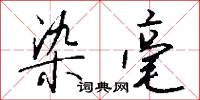 染毫怎么写好看