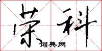 荣科怎么写好看