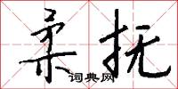 柔抚怎么写好看