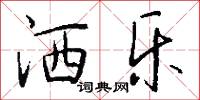 洒乐怎么写好看