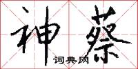 神蔡怎么写好看