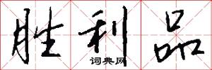 胜利品怎么写好看