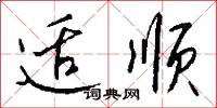 适顺怎么写好看