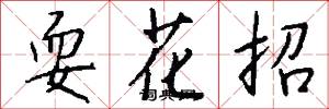 耍花招怎么写好看