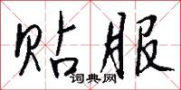 贴服怎么写好看