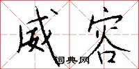 威容怎么写好看