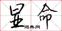 显命怎么写好看