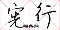 宪行怎么写好看