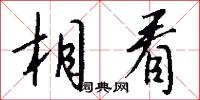 相看怎么写好看