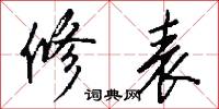 修表怎么写好看