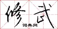 修武怎么写好看