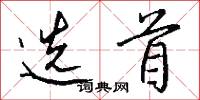 选首怎么写好看