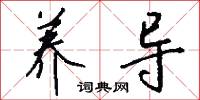 养导怎么写好看