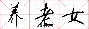 养老女怎么写好看